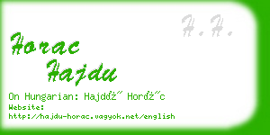 horac hajdu business card